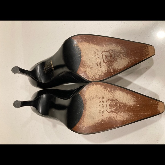 Killer Stuart Weitzman black leather booties - Picture 3 of 10